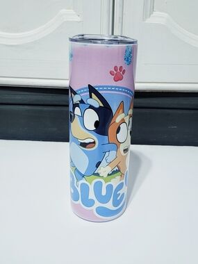 Bluey Stainless Steel Cartoon Travel Tumbler - Pink & Blue